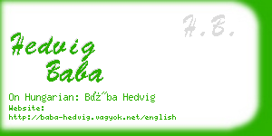 hedvig baba business card